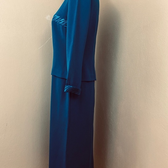 Cynthia Howie For Maggy Boutique Dress. Blue Greenish Sz 6 - Picture 7 of 10